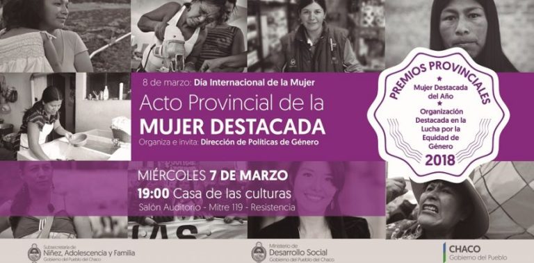 DESARROLLO SOCIAL INVITA A POSTULAR A LA MUJER DESTACADA Y A LA ORGANIZACIÓN DESTACADA EN LA LUCHA POR LA EQUIDAD DE GÉNERO 2018