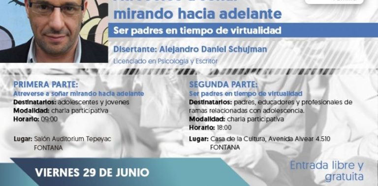 DESARROLLO SOCIAL CONVOCA A UNA CHARLA DE CONCIENCIACIÓN E INTERCAMBIO PARA JÓVENES Y PADRES