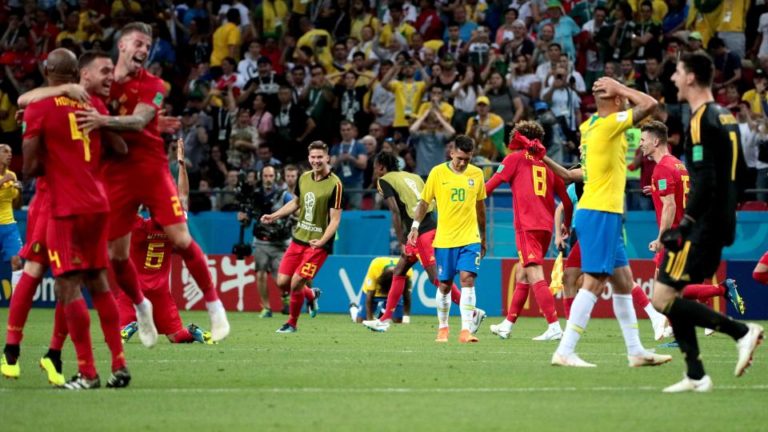 Bélgica se impuso por 2-1 ante Brasil y ya no quedan sudamericanos en el Mundial