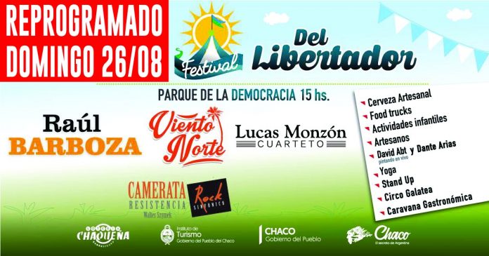 El “Festival del Libertador” fue postergado para el próximo fin de semana