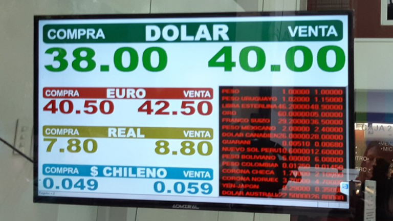 El dólar llegó a los 40 pesos Sigue para arriba y no frena
