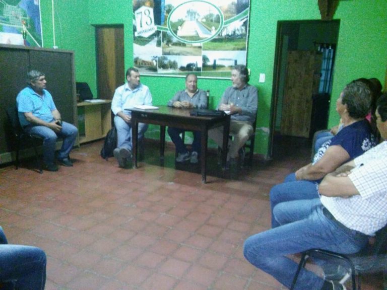 Reunión interinstitucional con intendente de Laguna Limpia