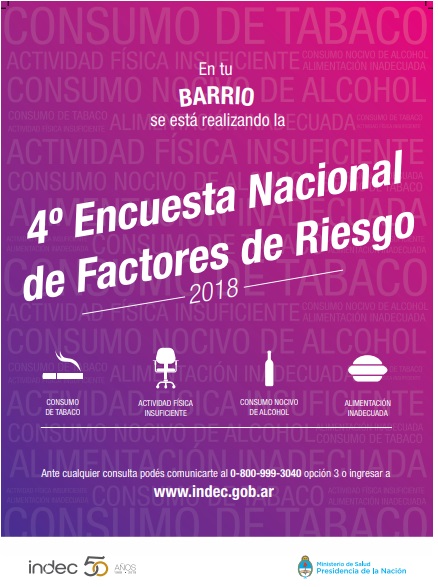 SALUD INICIÓ EN LA PROVINCIA LA CUARTA ENCUESTA NACIONAL DE FACTORES DE RIESGO