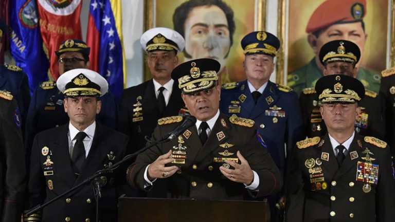 Las FFAA ratificaron que es el “presidente legítimo” de Venezuela Respaldo militar para Maduro