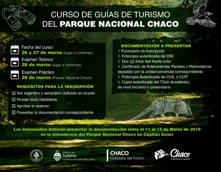 EL INSTITUTO DE TURISMO Y PARQUES NACIONALES OFRECEN CURSO DE GUÍAS PROFESIONALES