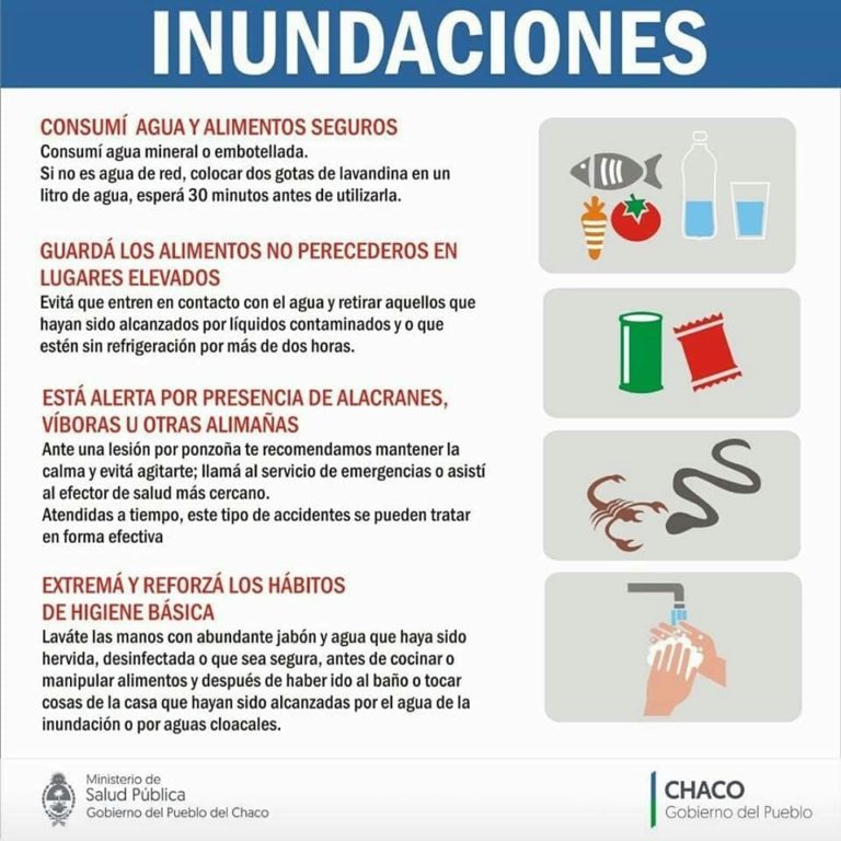 EMERGENCIA HÍDRICA: SALUD RECOMIENDA EXTREMAR LOS CUIDADOS A QUIENES REGRESAN A SUS HOGARES