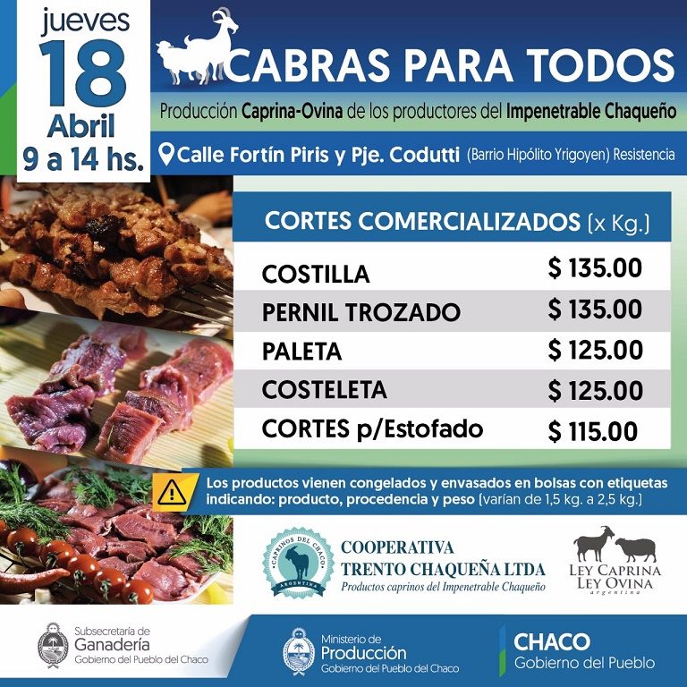 EL CAMIÓN FRIGORÍFICO DE «CABRAS PARA TODOS» ESTARÁ MAÑANA EN EL BARRIO HIPÓLITO YRIGOYEN