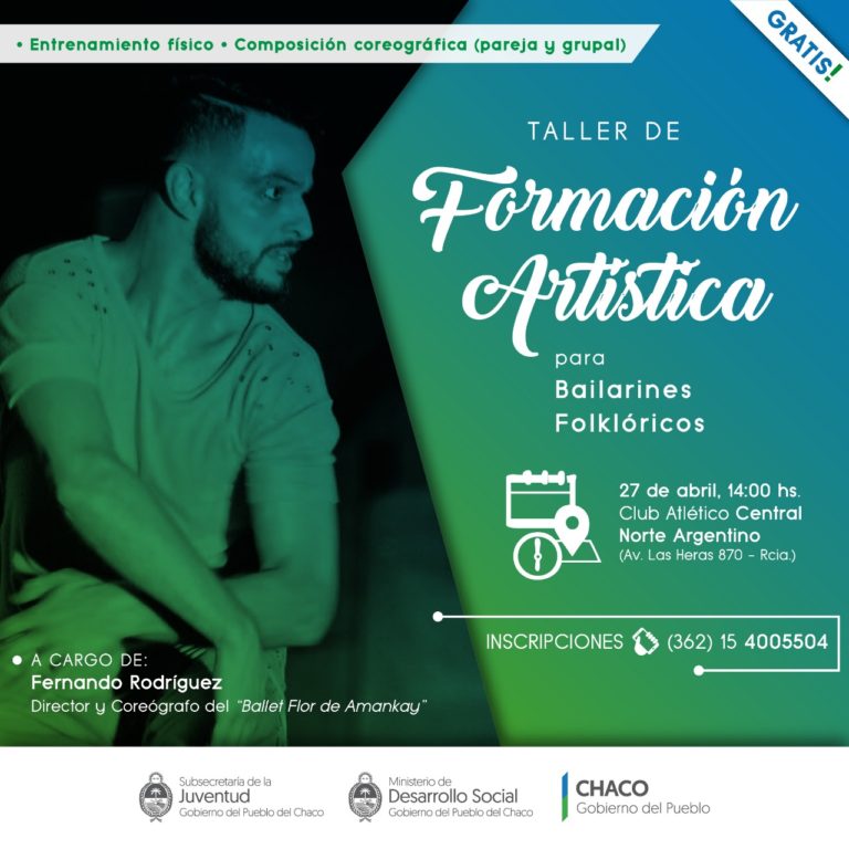 SUBSECRETARÍA DE JUVENTUD INVITA AL SEMINARIO «COMPOSICIÓN COREOGRÁFICA EN DANZAS FOLKLÓRICAS ARGENTINAS»