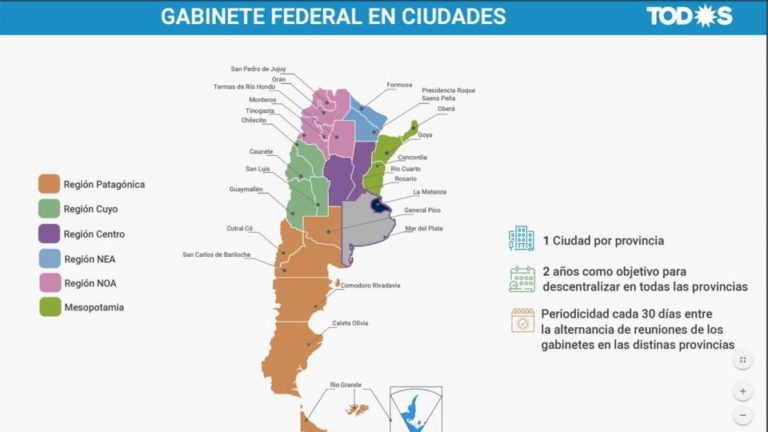 El mapa de las capitales alternativas elegidas por Alberto Fernández  