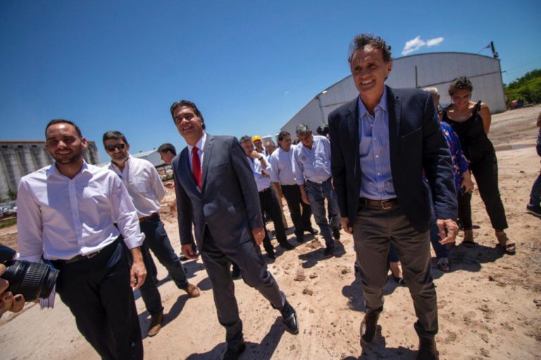 CAPITANICH Y KATOPODIS RECORRIERON LA PLANTA POTABILIZADORA PARA EL SEGUNDO ACUEDUCTO DEL CHACO