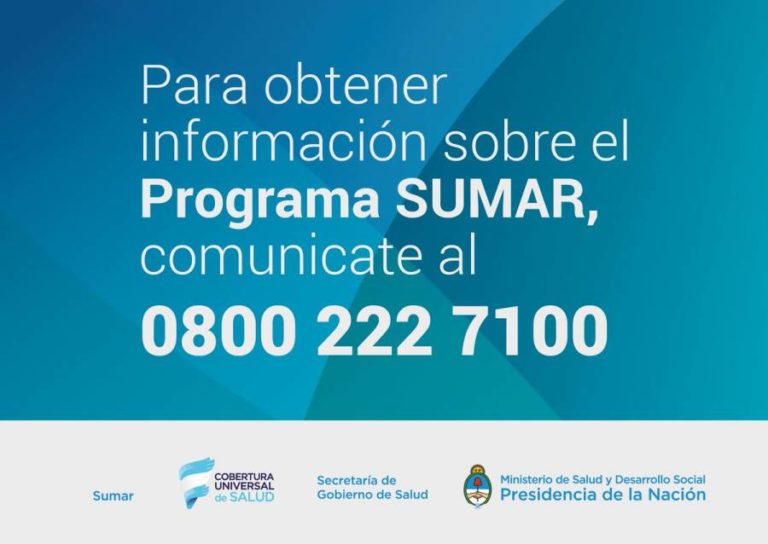 EL PROGRAMA SUMAR RESPONDE CONSULTAS A TRAVÉS DE SU LÍNEA TELEFÓNICA GRATUITA