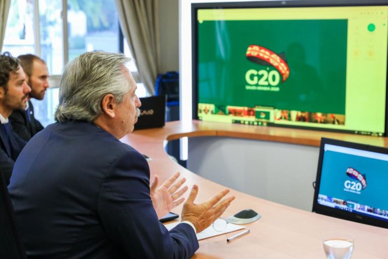 Alberto Fernández llamó a los líderes del G20 a crear un fondo de emergencia ante el coronavirus