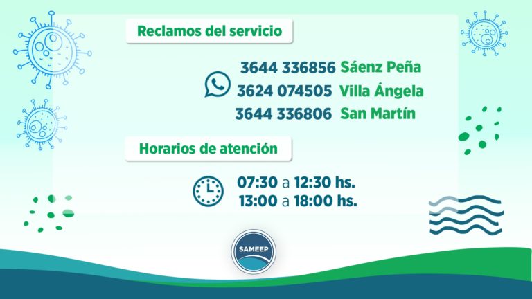 SAMEEP HABILITA WHATSAPP PARA RECLAMOS POR EL SERVICIO DESDE EL INTERIOR PROVINCIAL