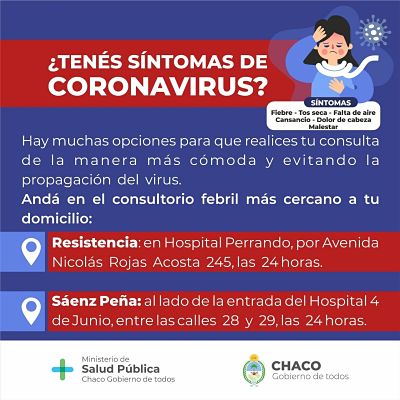 NÚMEROS Y FORMAS DE CONTACTO ANTE APARICIÓN DE SÍNTOMAS DE CORONAVIRUS