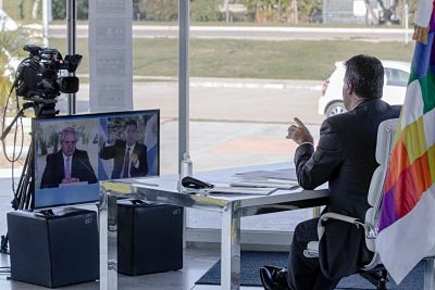 CAPITANICH EN TELECONFERENCIA CON ALBERTO FERNÁNDEZ