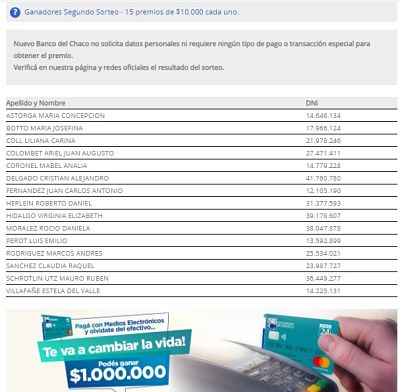 Nuevo Banco del Chaco realizó el segundo sorteo de la promoción “Te va a cambiar la vida”