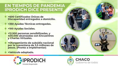 EN TIEMPOS DE PANDEMIA, IPRODICH DICE PRESENTE PARA LAS PERSONAS CON DISCAPACIDAD