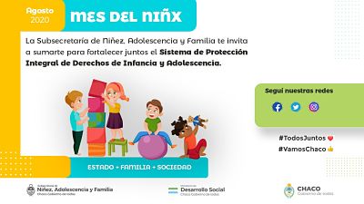 MES DEL NIÑO: AMPLIA AGENDA DE DESARROLLO SOCIAL