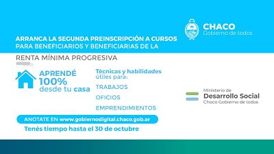 DESARROLLO SOCIAL: ESTE JUEVES INICIA LA SEGUNDA ETAPA DE PREINSCRIPCIÓN