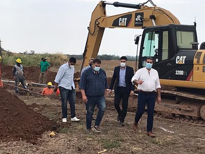 CAPITANICH RECORRIÓ LOS TRABAJOS DEL SEGUNDO ACUEDUCTO