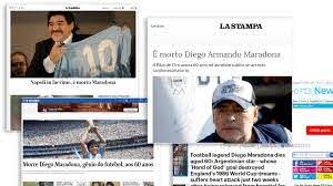 Cómo impactó la muerte de Diego Maradona en los diarios del mundo