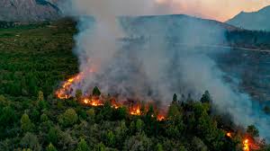 El incendio en El Bolsón ya afecta a 10.000 hectáreas de bosque