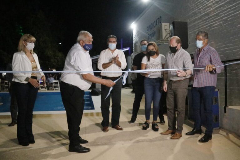 CAPITANICH INAUGURÓ OBRAS EN EL PREDIO DEL SINDICATO PETROLERO