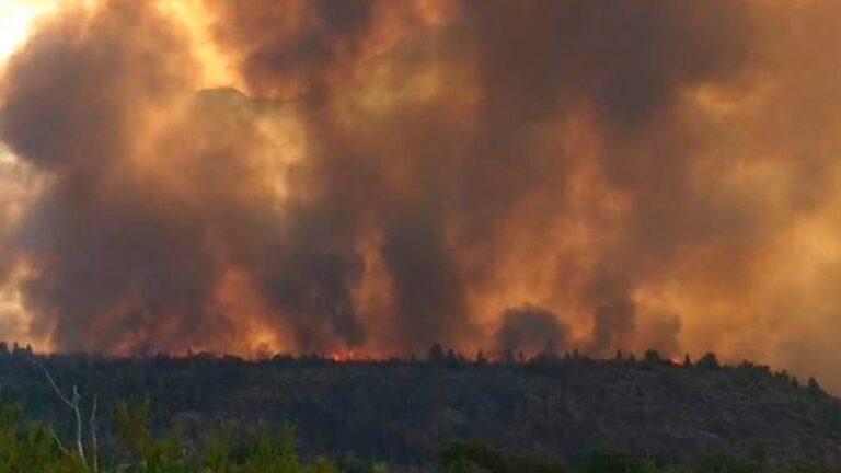 El Bolsón: refuerzan el apoyo para combatir el incendio y declaran el estado de emergencia