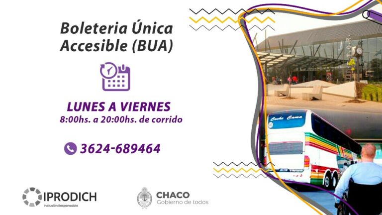 IPRODICH INFORMA HORARIOS DE LA «BOLETERÍA ÚNICA ACCESIBLE»