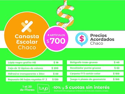 ÚTILES A PRECIOS ACORDADOS Y VUELTA A CLASES