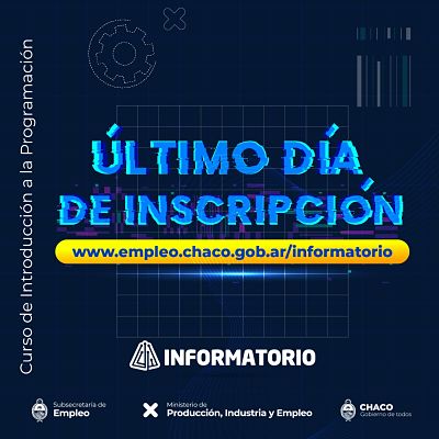 ESTE VIERNES, ÚLTIMO DÍA PARA INSCRIBIRSE AL INFORMATORIO 2021