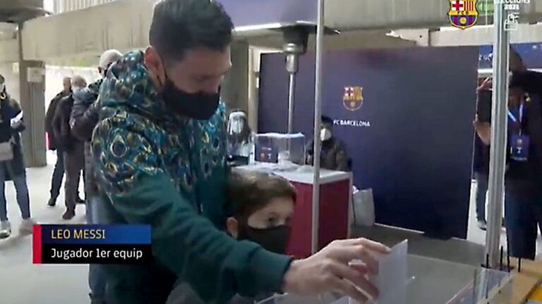 Messi votó por primera vez en las elecciones