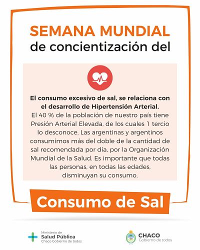 BAJO EL LEMA «MÁS SABOR, MENOS SAL» SALUD PÚBLICA