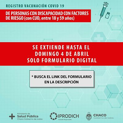 IPRODICH: HASTA EL 4 DE ABRIL SIGUE DIGITALMENTE EL REGISTRO