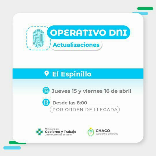 HASTA EL VIERNES SE REALIZAN ACTUALIZACIONES DE DNI