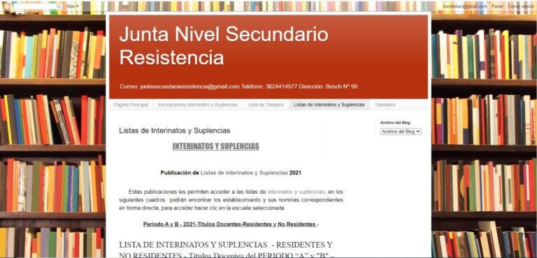 NIVEL SECUNDARIO: YA ESTÁN LAS LISTAS DE INTERINATOS