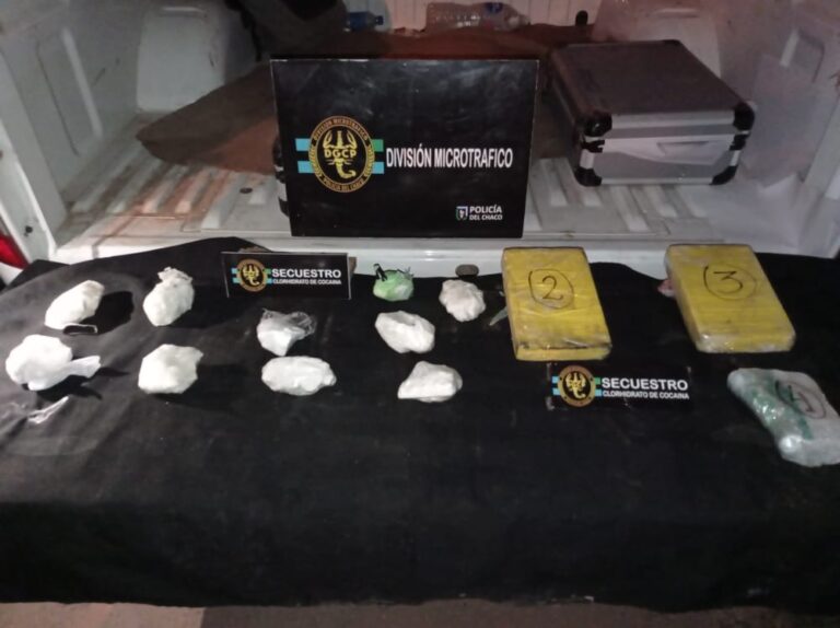 POLICÍA DEL CHACO INTERCEPTÓ UN CARGAMENTO DE COCAÍNA