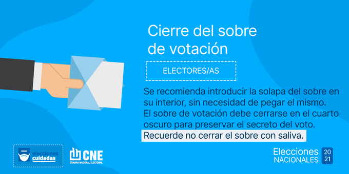 Recomendaciones oficiales: Cómo cerrar el sobre