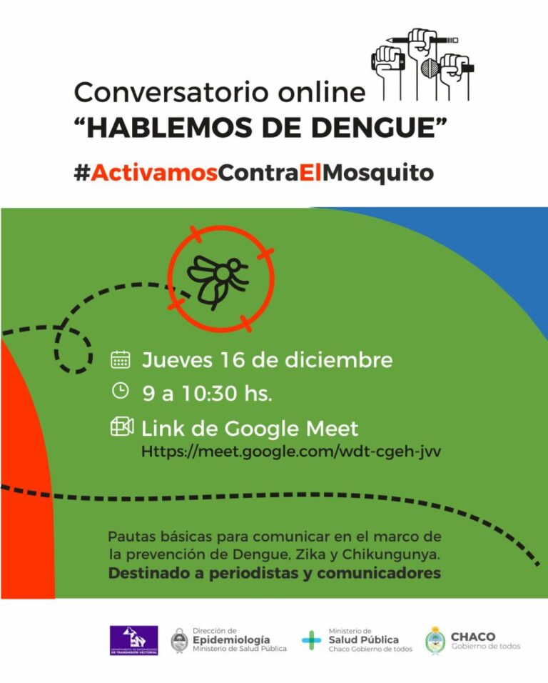 LA DIRECCIÓN DE EPIDEMIOLOGÍA INVITA AL CONVERSATORIO