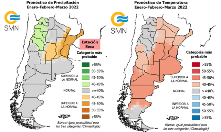 Trimestre enero-marzo 2022: Pronostican lluvias por debajo