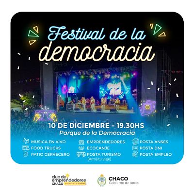 EL GOBIERNO ANUNCIÓ EL FESTIVAL DE LA DEMOCRACIA