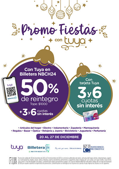 Promoción Fiestas: comienzan los descuentos y beneficios con Tuya