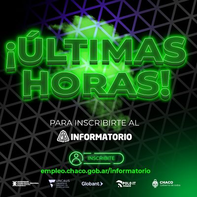 ÚLTIMAS HORAS PARA INSCRIBIRSE EN EL