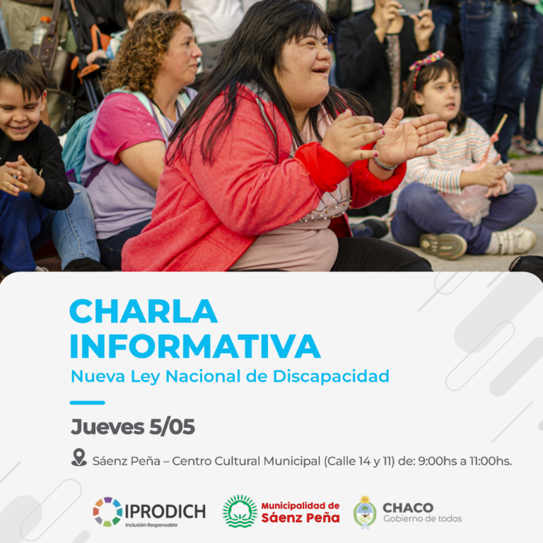 SÁENZ PEÑA: IPRODICH INVITA A CHARLA