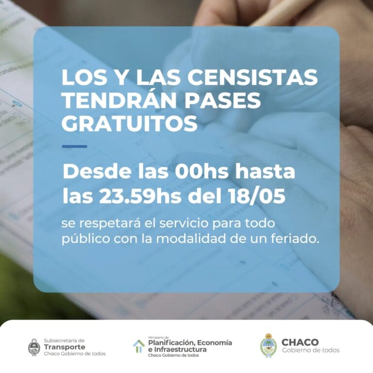 CENSISTAS PODRÁN ACCEDER DE FORMA GRATUITA