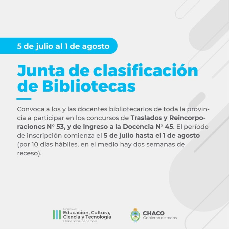 BIBLIOTECAS: EDUCACIÓN COMUNICA FECHAS