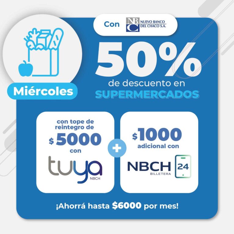 Este miércoles, 50% de descuento en supermercados