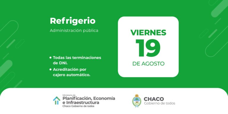 CON AUMENTO, SE ACREDITA ESTE VIERNES EL REFRIGERIO