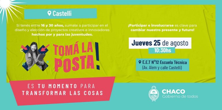 TOMÁ LA POSTA: EL GOBIERNO INVITA A JÓVENES