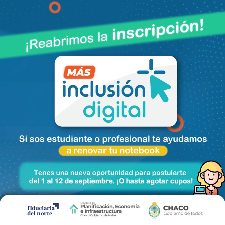 INCLUSIÓN DIGITAL: ÚLTIMOS DÍAS DE INSCRIPCIÓN